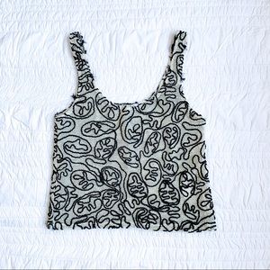 Zara I Woven Abstract Tank